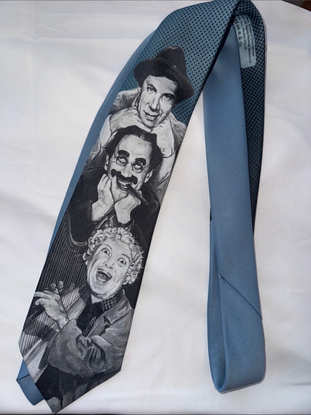 Ralph Marlin Groucho, Harpo & Chico 1992 Polyester Necktie MARX